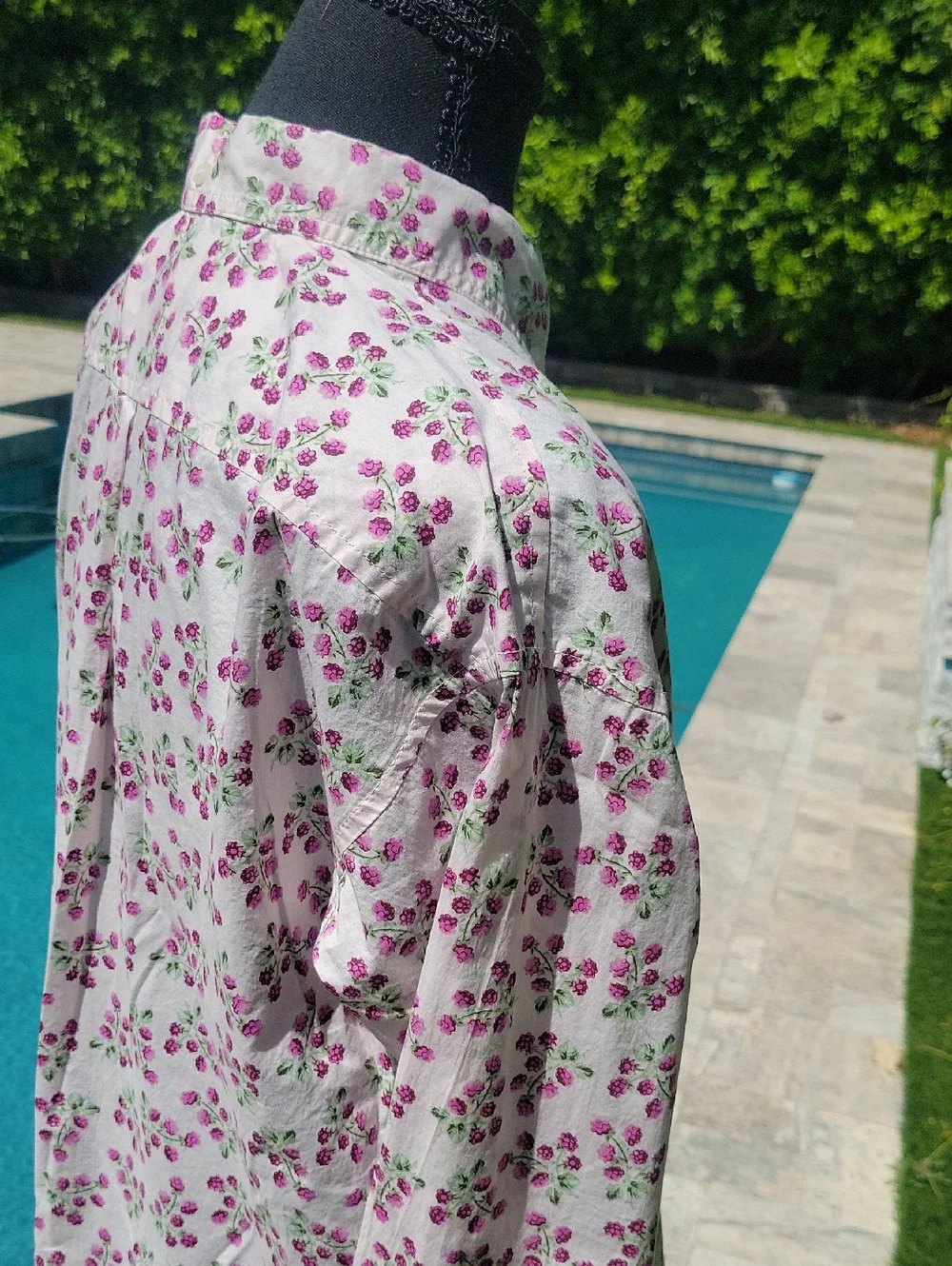 J. Crew 100% Cotton Light Pink Floral Button Down Shirt